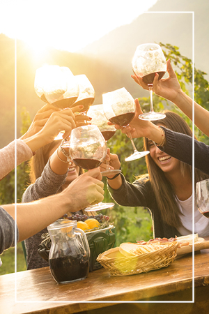 Wine Cheers Outdoor Summer Day